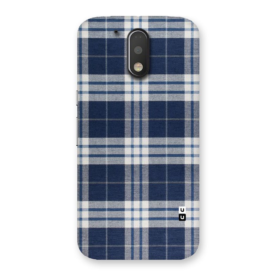 Blue White Check Back Case for Motorola Moto G4 Plus