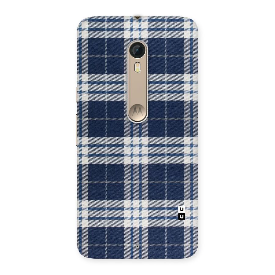 Blue White Check Back Case for Motorola Moto X Style