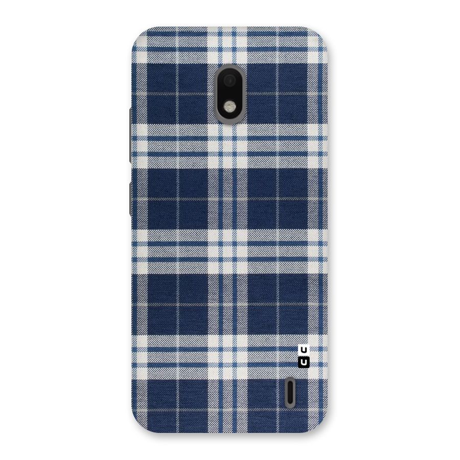 Blue White Check Back Case for Nokia 2.2