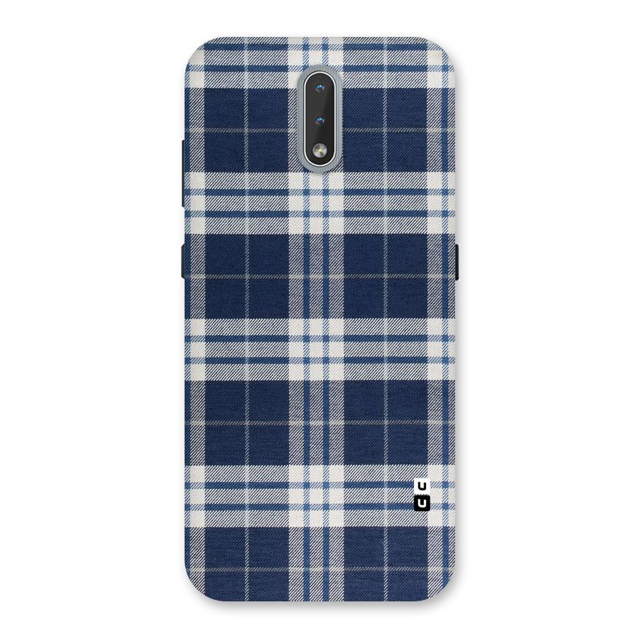 Blue White Check Back Case for Nokia 2.3
