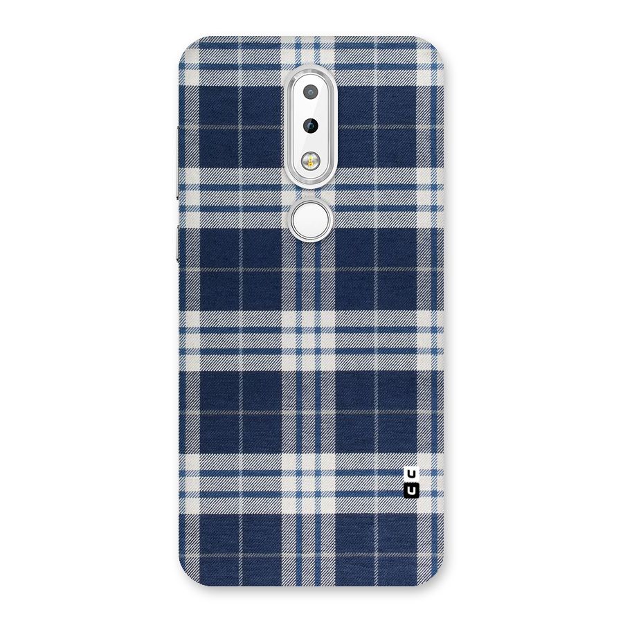 Blue White Check Back Case for Nokia 6.1 Plus