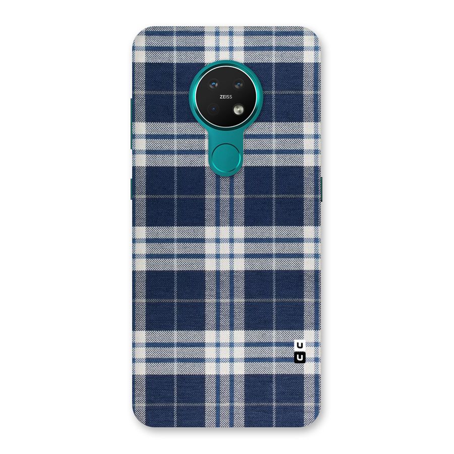 Blue White Check Back Case for Nokia 7.2