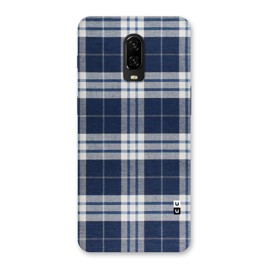 Blue White Check Back Case for OnePlus 6T