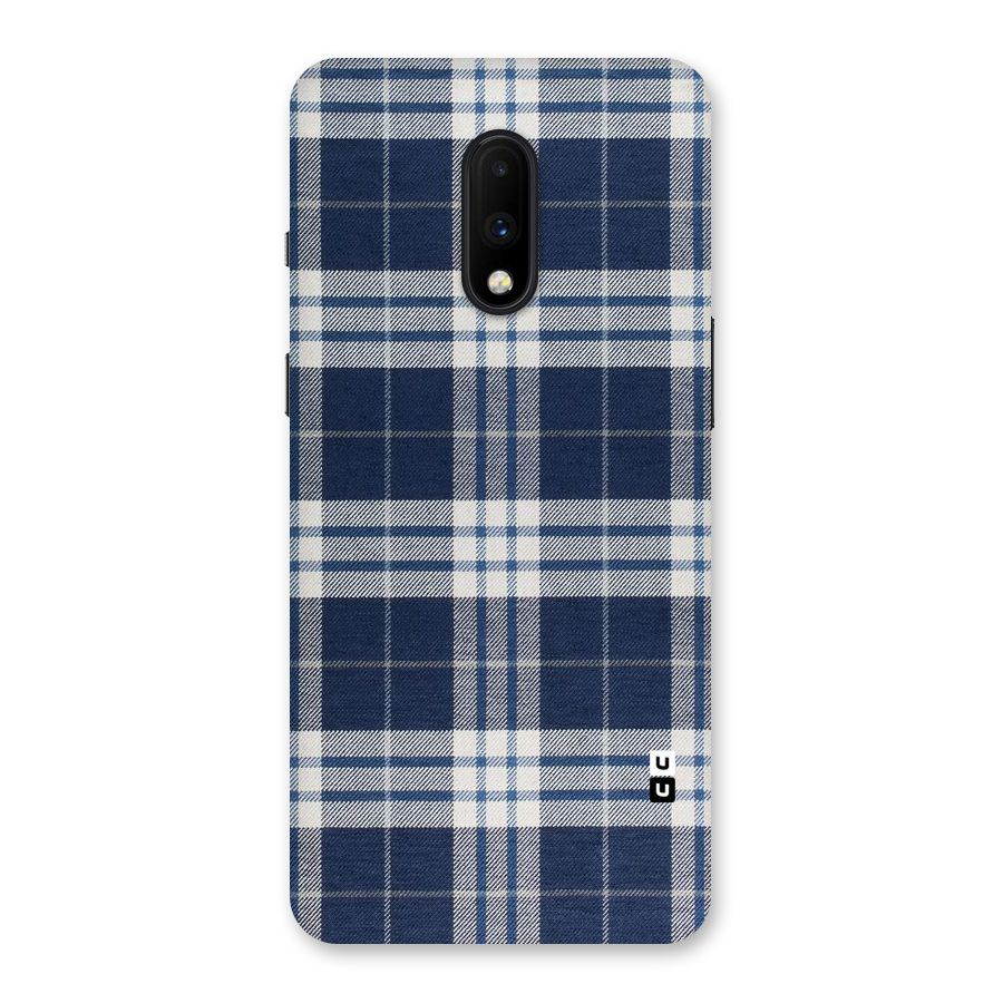 Blue White Check Back Case for OnePlus 7