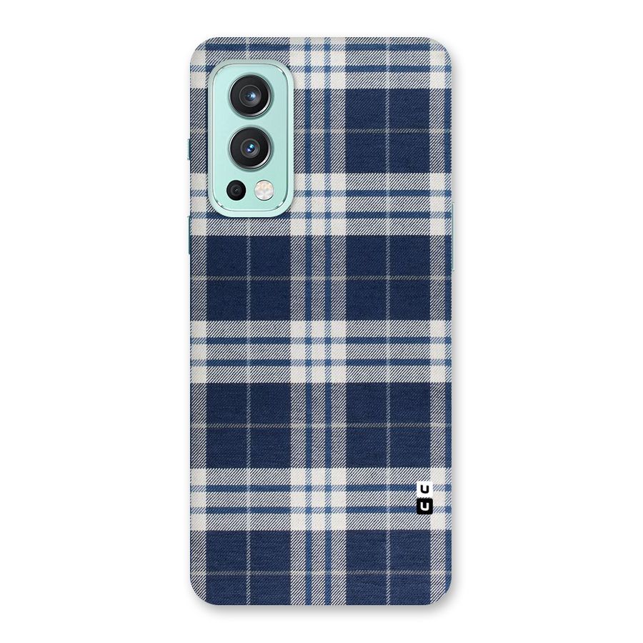 Blue White Check Back Case for OnePlus Nord 2 5G