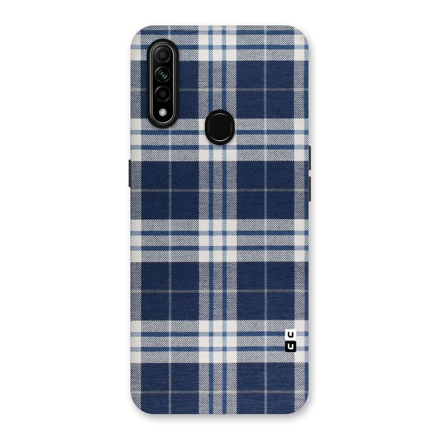 Blue White Check Back Case for Oppo A31
