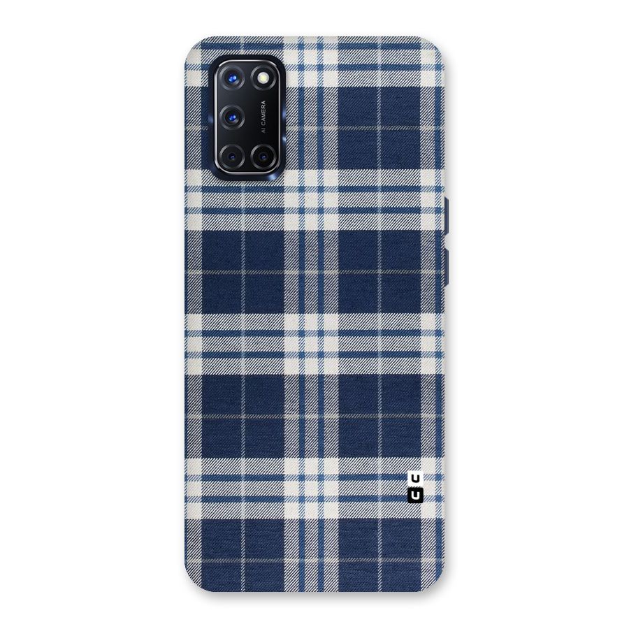 Blue White Check Back Case for Oppo A52