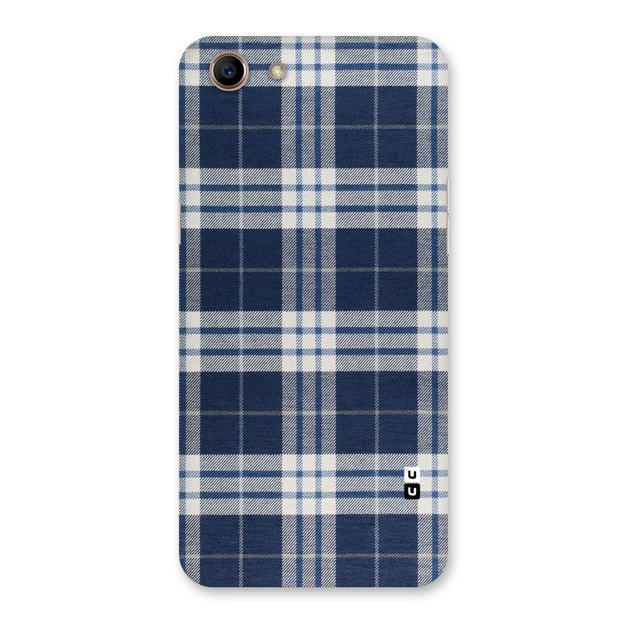 Blue White Check Back Case for Oppo A83 (2018)
