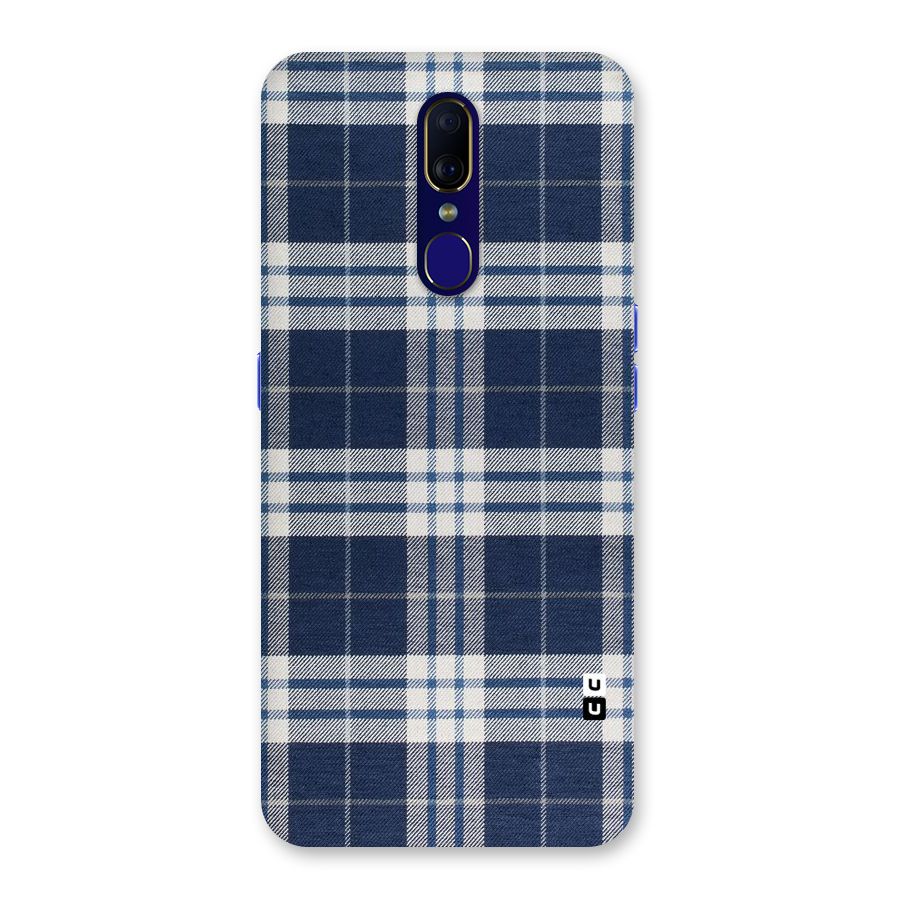 Blue White Check Back Case for Oppo A9