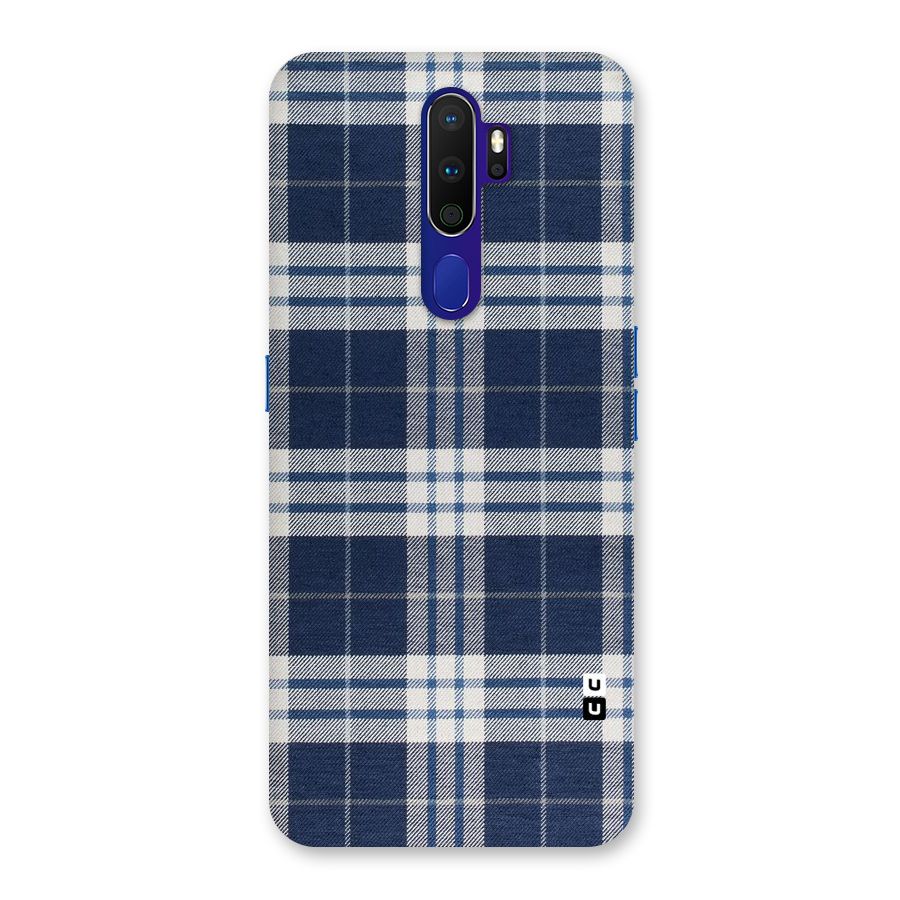 Blue White Check Back Case for Oppo A9 (2020)