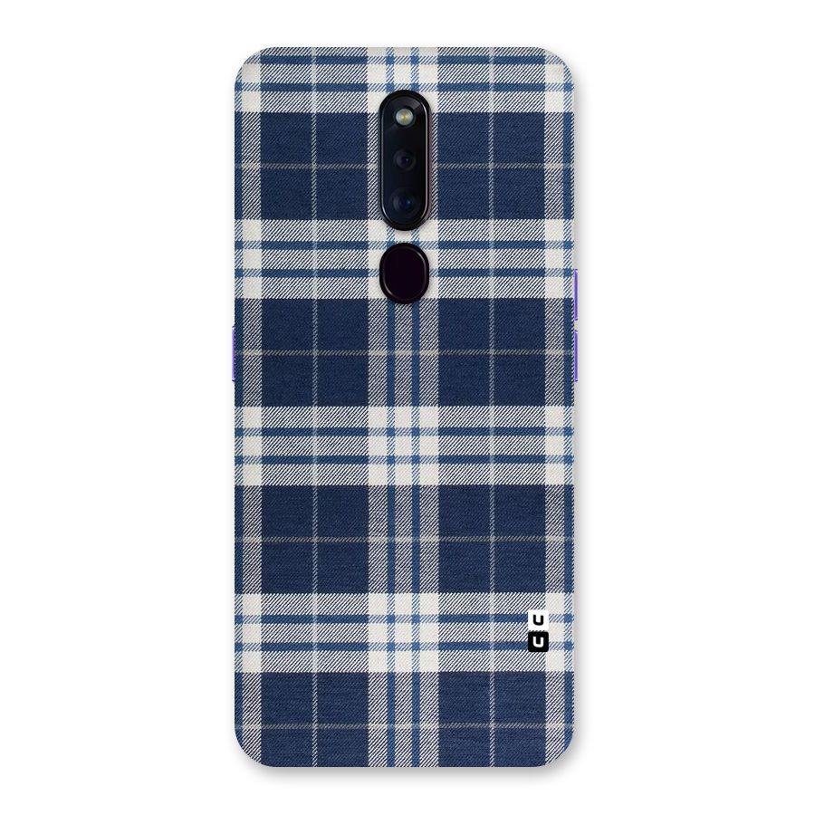 Blue White Check Back Case for Oppo F11 Pro