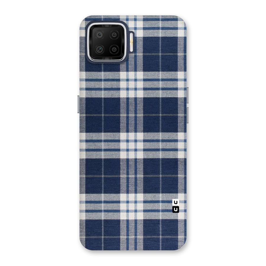 Blue White Check Back Case for Oppo F17