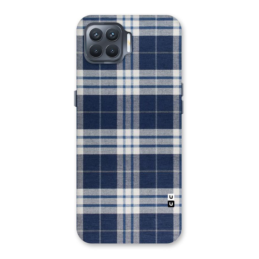 Blue White Check Back Case for Oppo F17 Pro