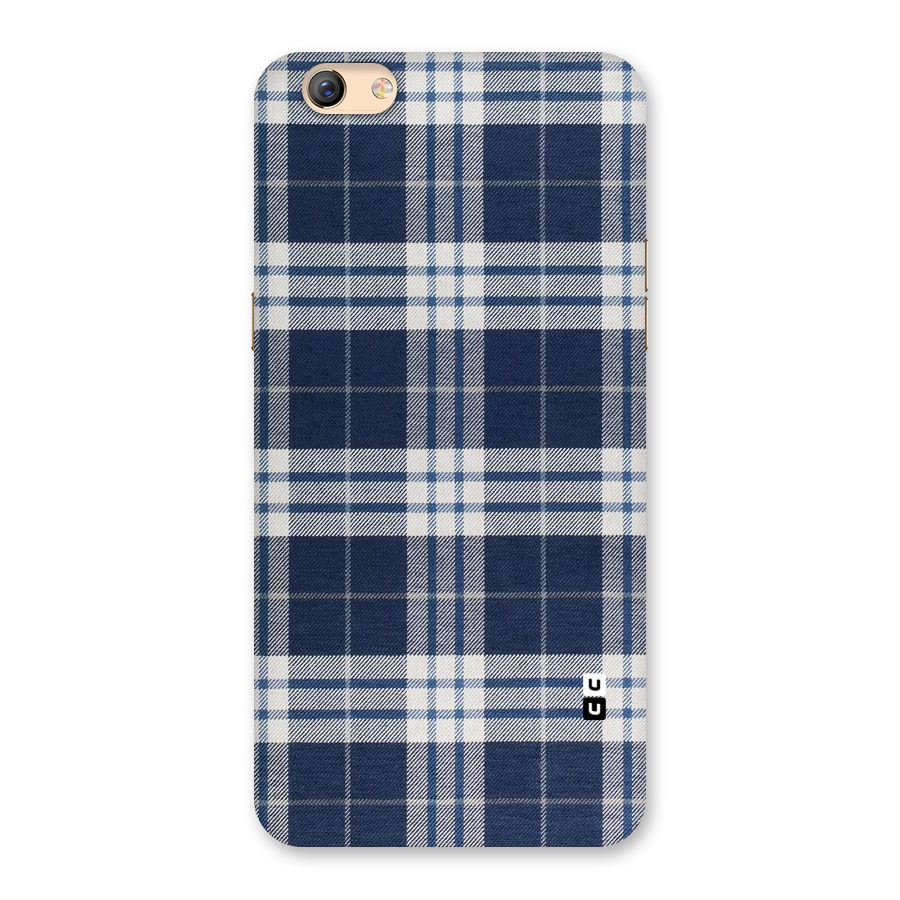 Blue White Check Back Case for Oppo F3 Plus