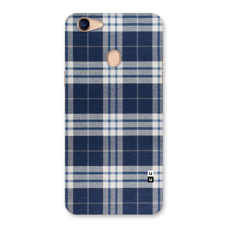 Blue White Check Back Case for Oppo F5