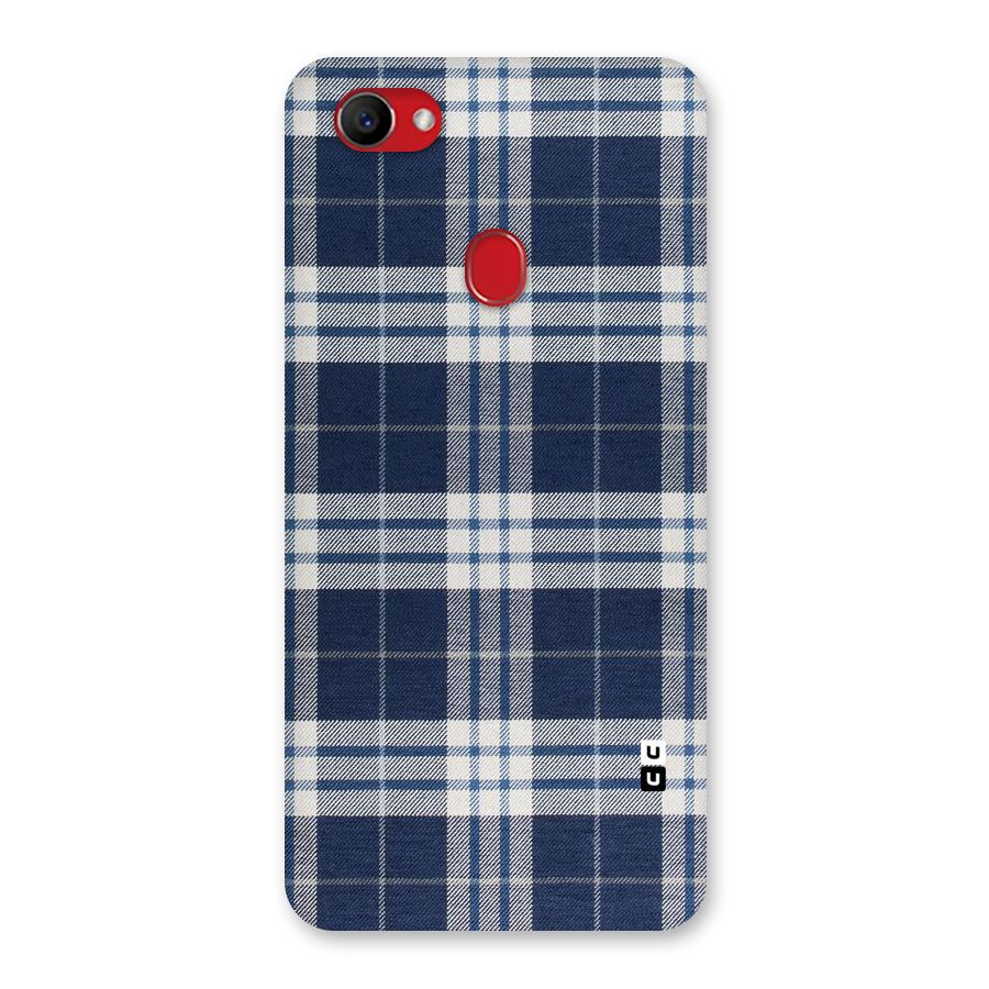 Blue White Check Back Case for Oppo F7