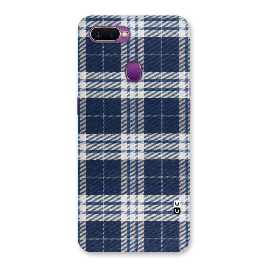 Blue White Check Back Case for Oppo F9