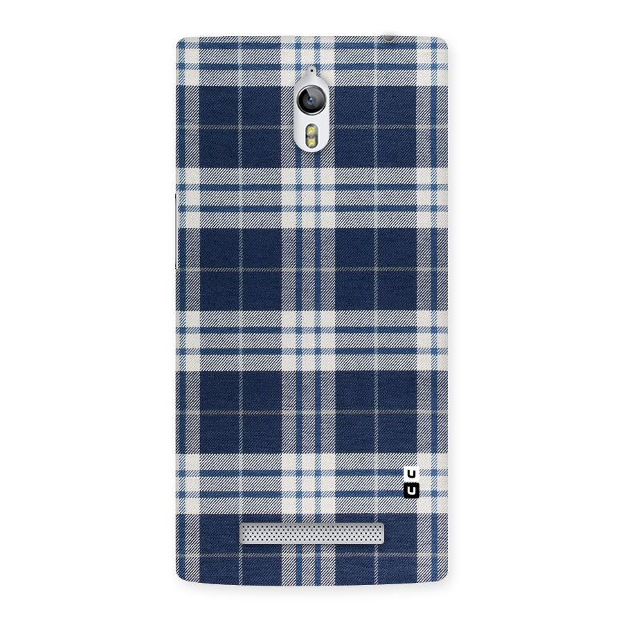 Blue White Check Back Case for Oppo Find 7