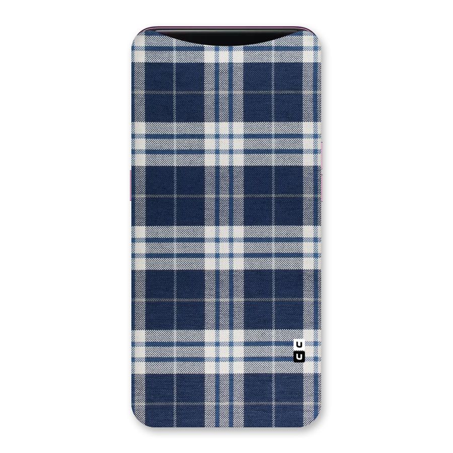 Blue White Check Back Case for Oppo Find X