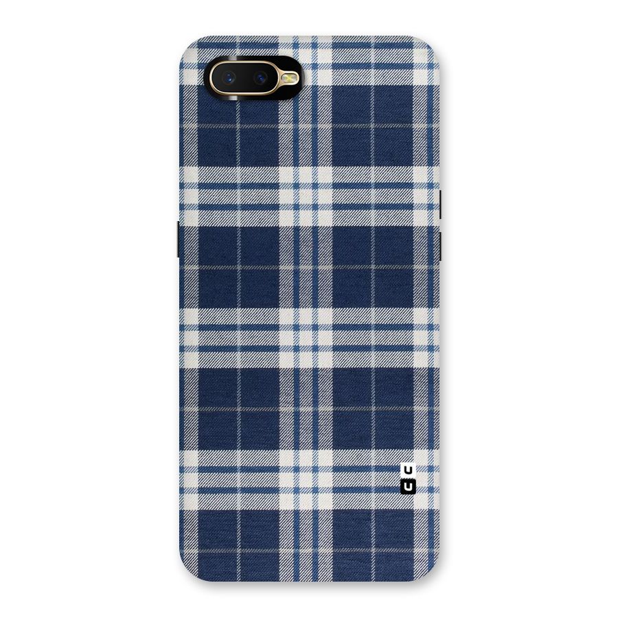 Blue White Check Back Case for Oppo K1