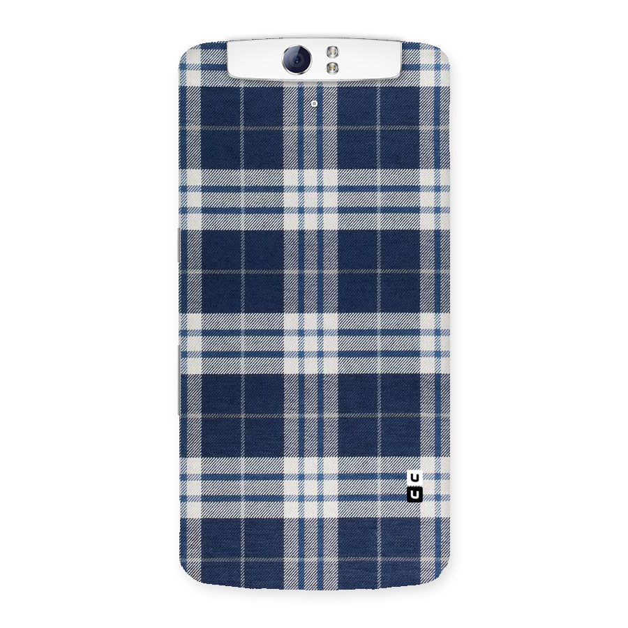 Blue White Check Back Case for Oppo N1