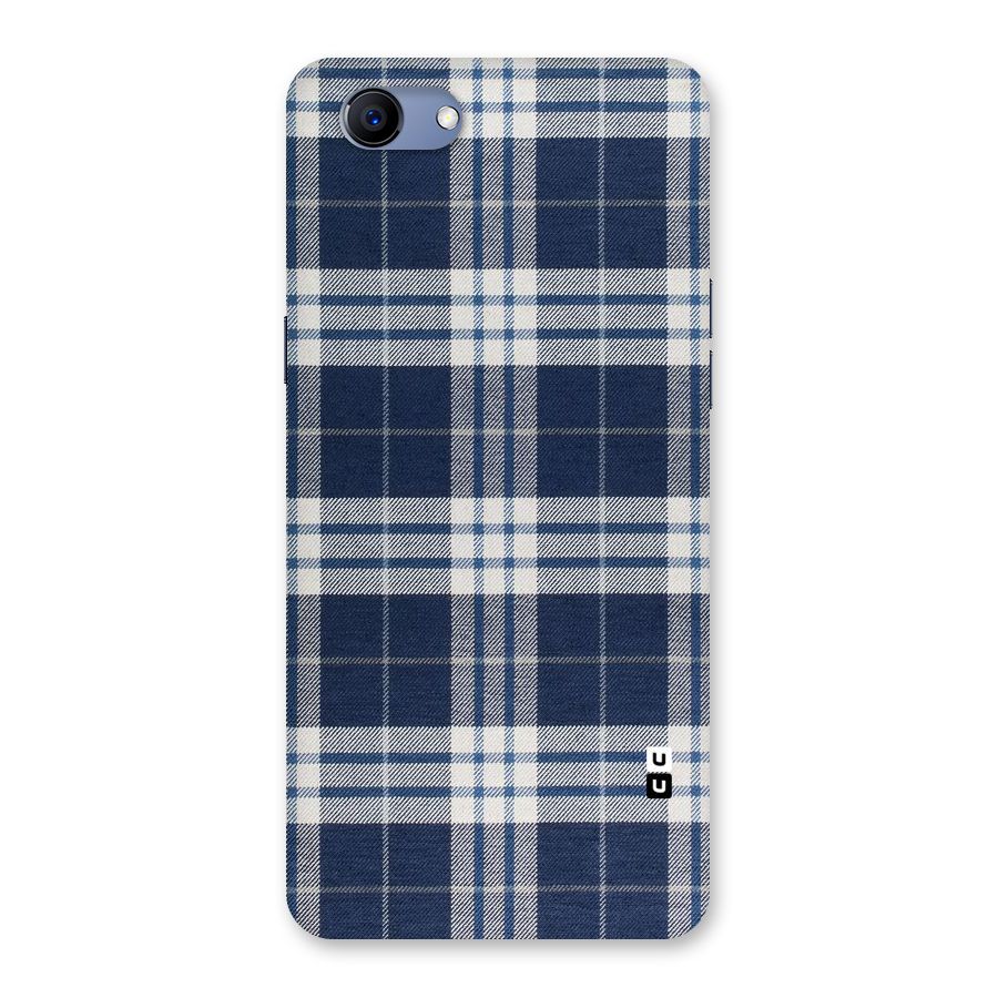 Blue White Check Back Case for Oppo Realme 1