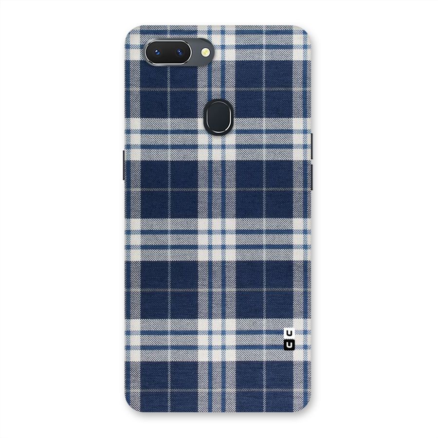 Blue White Check Back Case for Oppo Realme 2