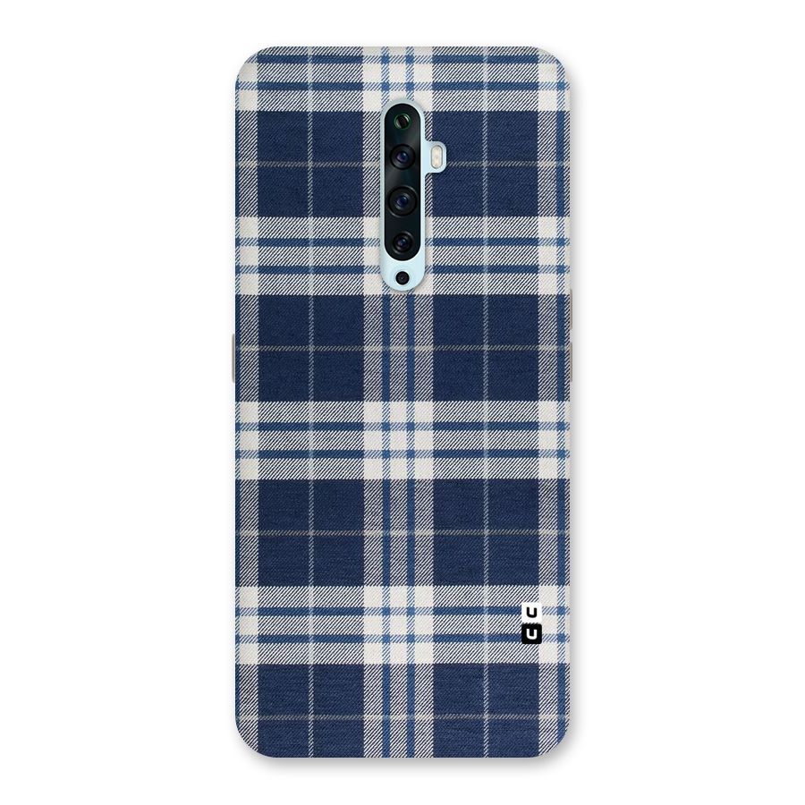 Blue White Check Back Case for Oppo Reno2 Z