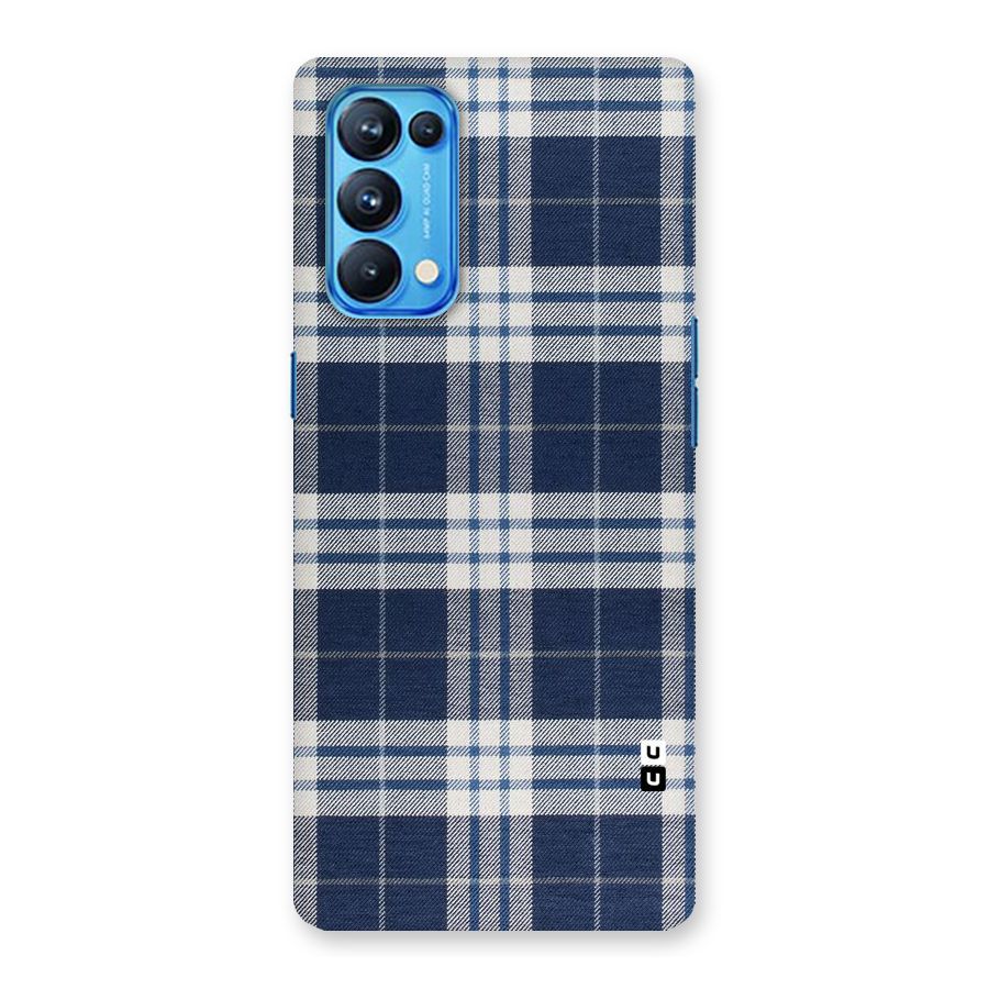 Blue White Check Back Case for Oppo Reno5 Pro 5G