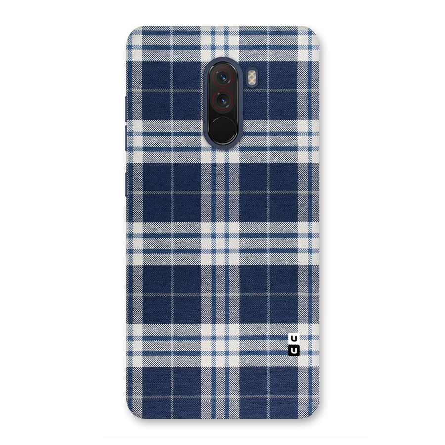 Blue White Check Back Case for Poco F1