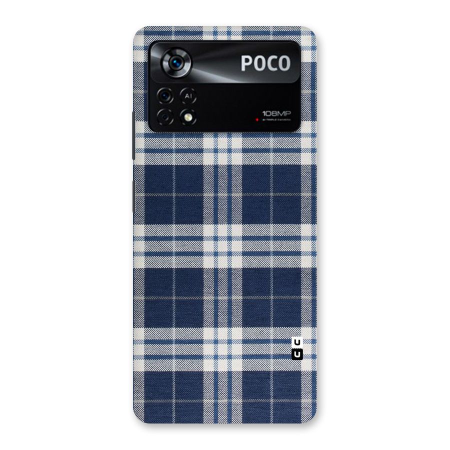 Blue White Check Back Case for Poco X4 Pro 5G