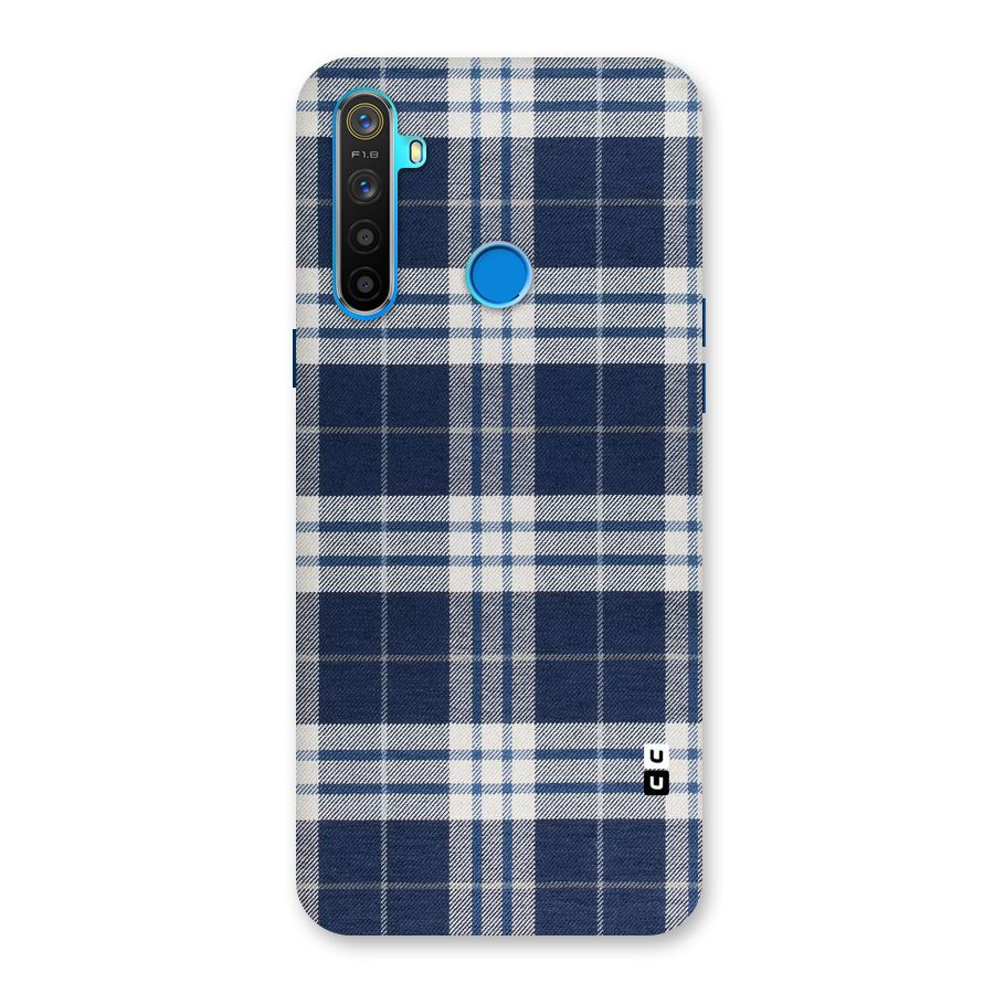 Blue White Check Back Case for Realme 5