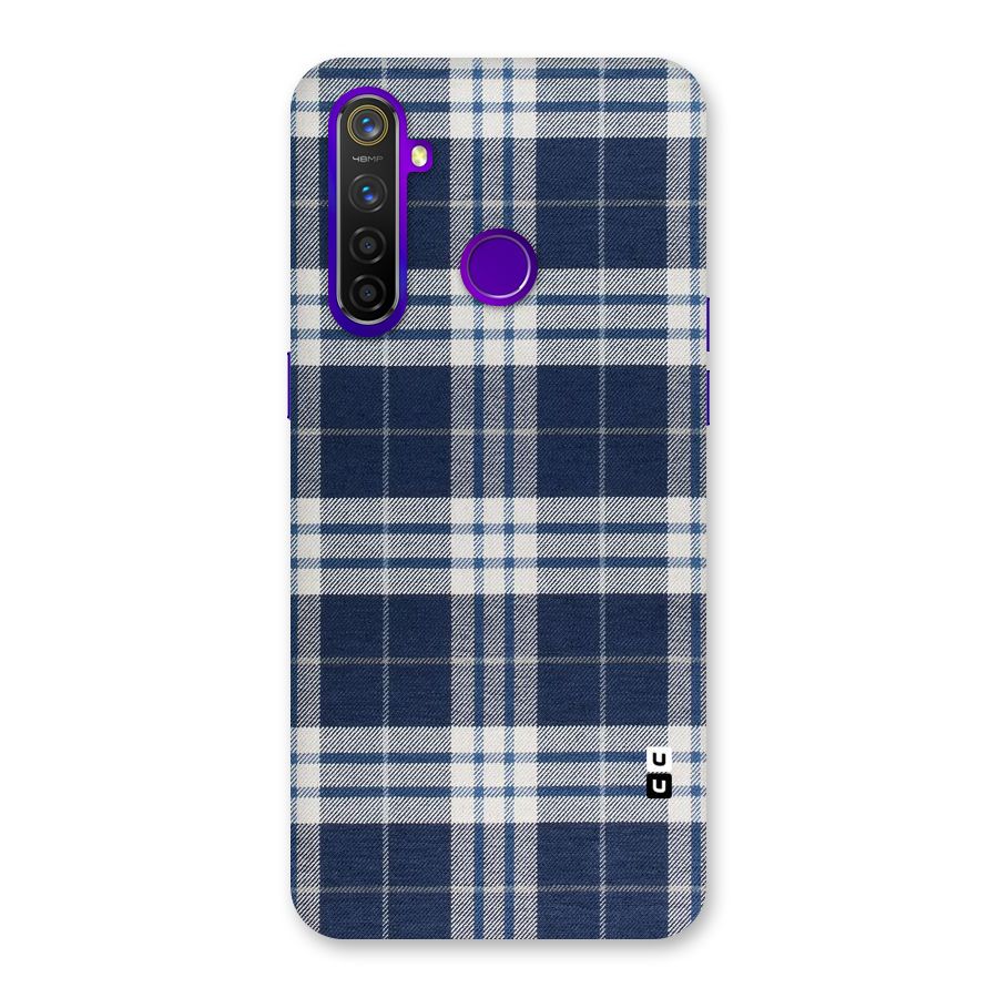 Blue White Check Back Case for Realme 5 Pro