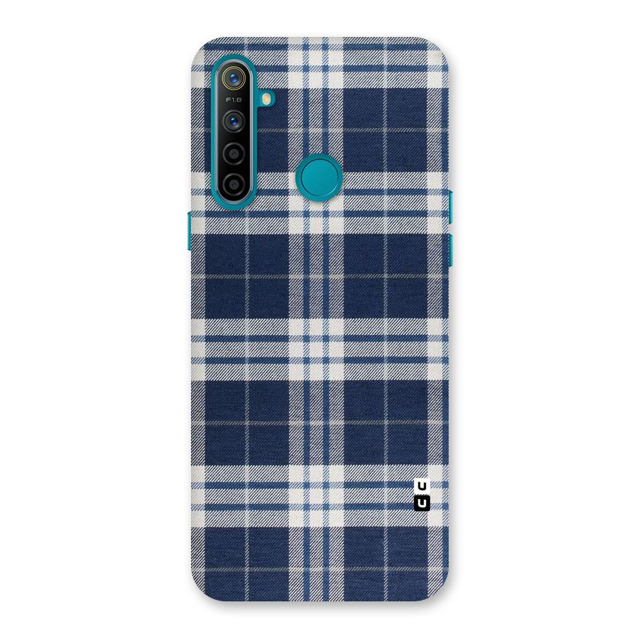 Blue White Check Back Case for Realme 5i