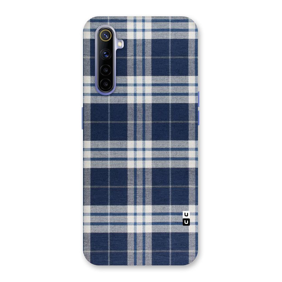 Blue White Check Back Case for Realme 6i