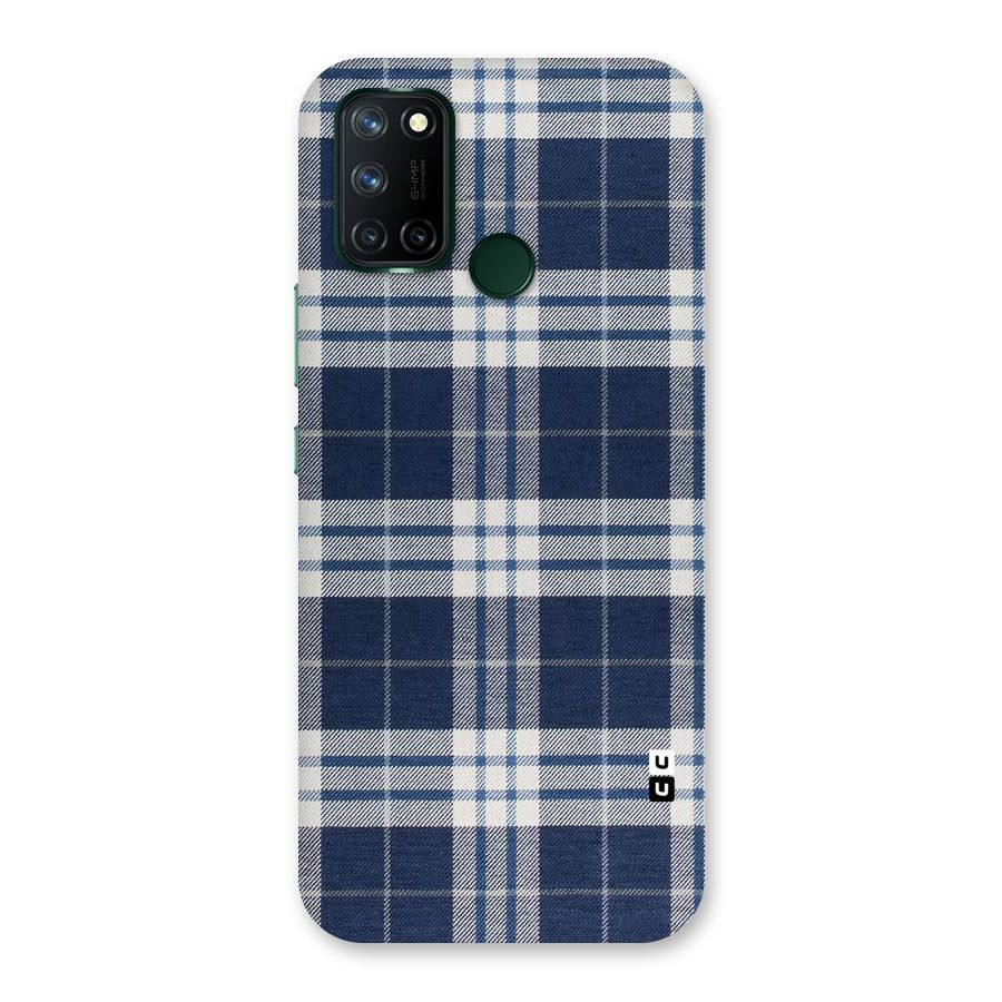 Blue White Check Back Case for Realme 7i