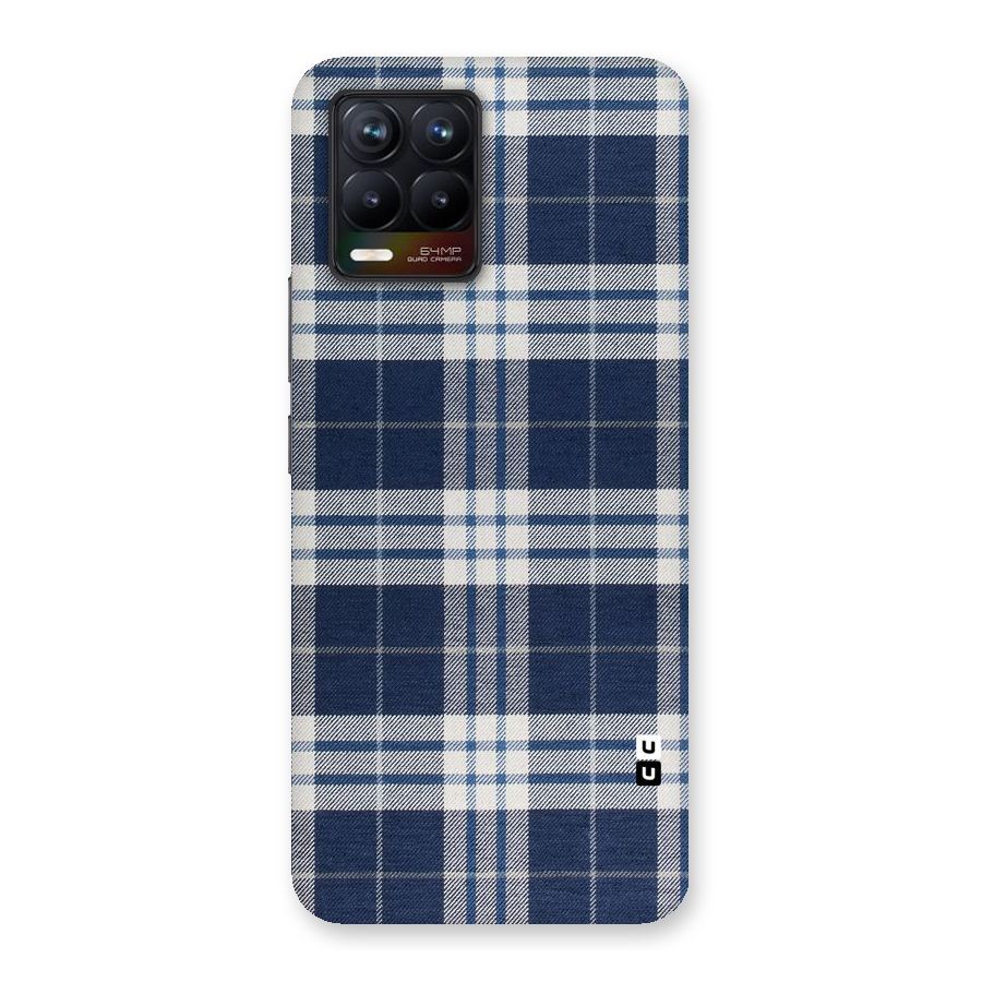 Blue White Check Back Case for Realme 8