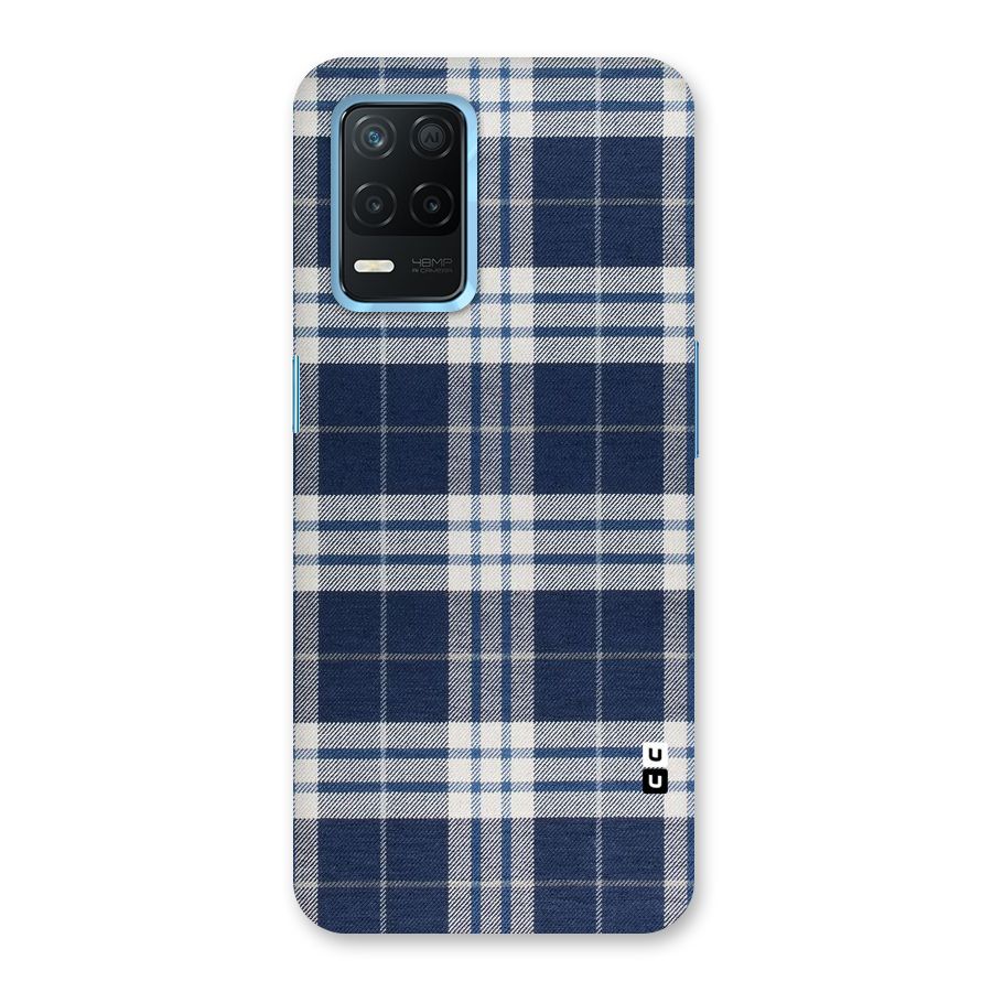 Blue White Check Back Case for Realme 8 5G