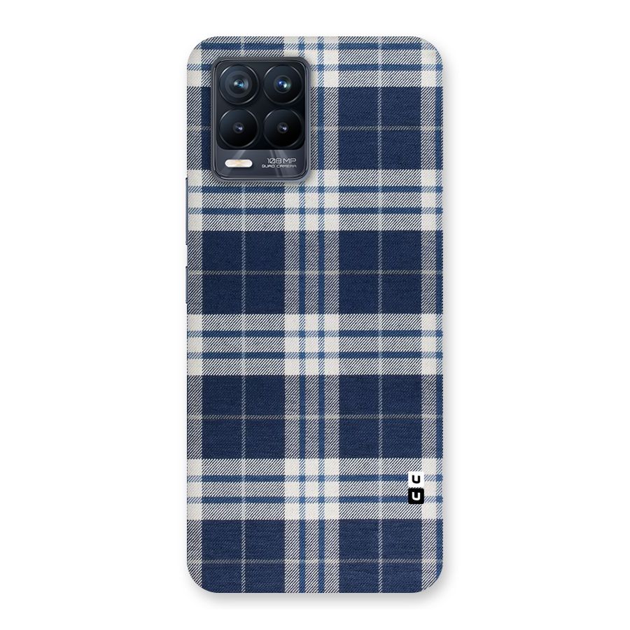 Blue White Check Back Case for Realme 8 Pro