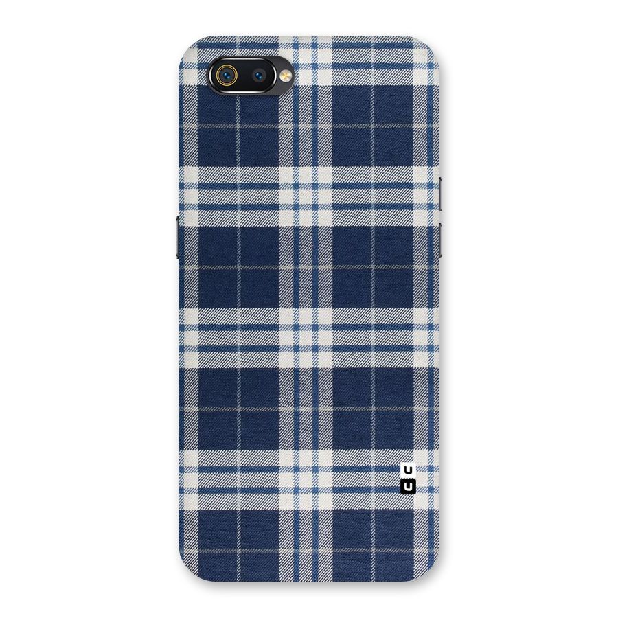 Blue White Check Back Case for Realme C2