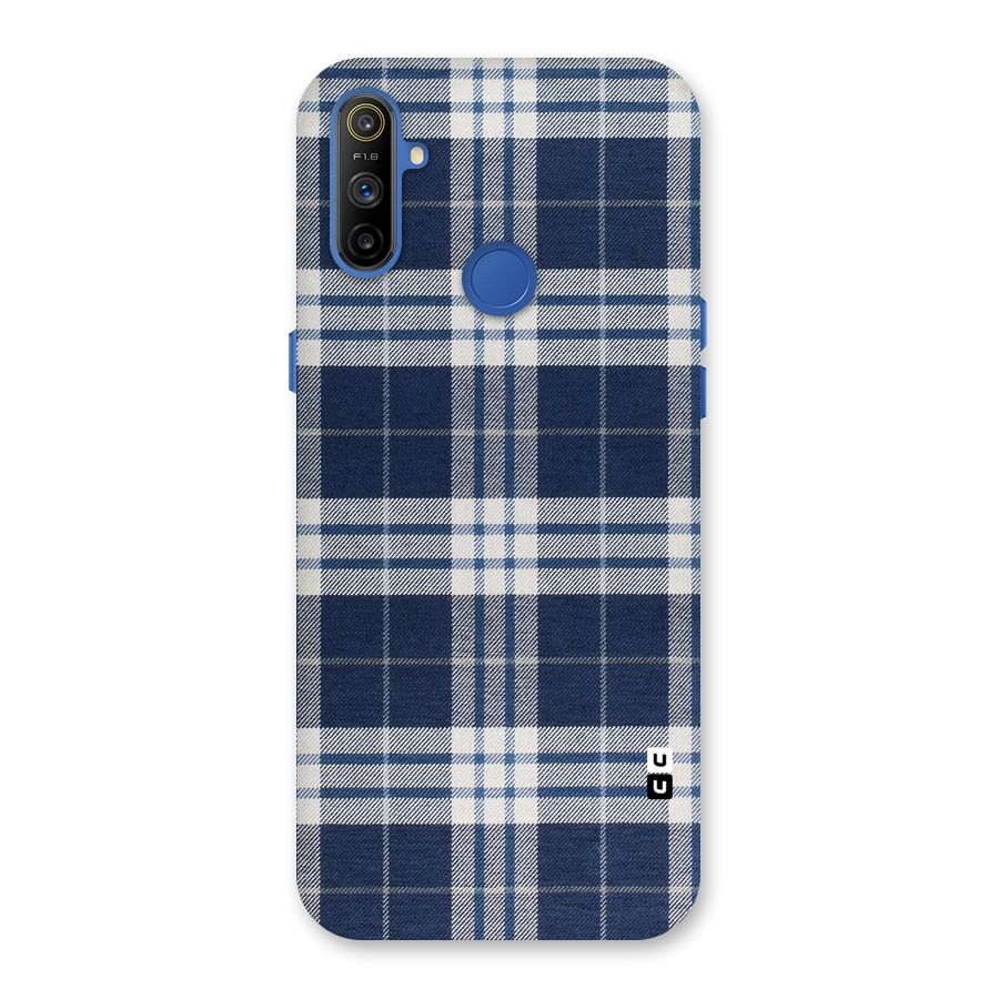 Blue White Check Back Case for Realme Narzo 10A