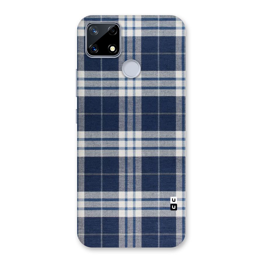 Blue White Check Back Case for Realme Narzo 20