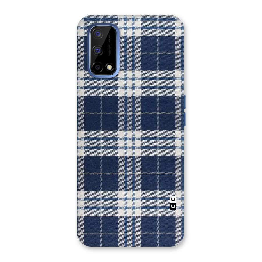 Blue White Check Back Case for Realme Narzo 30 Pro