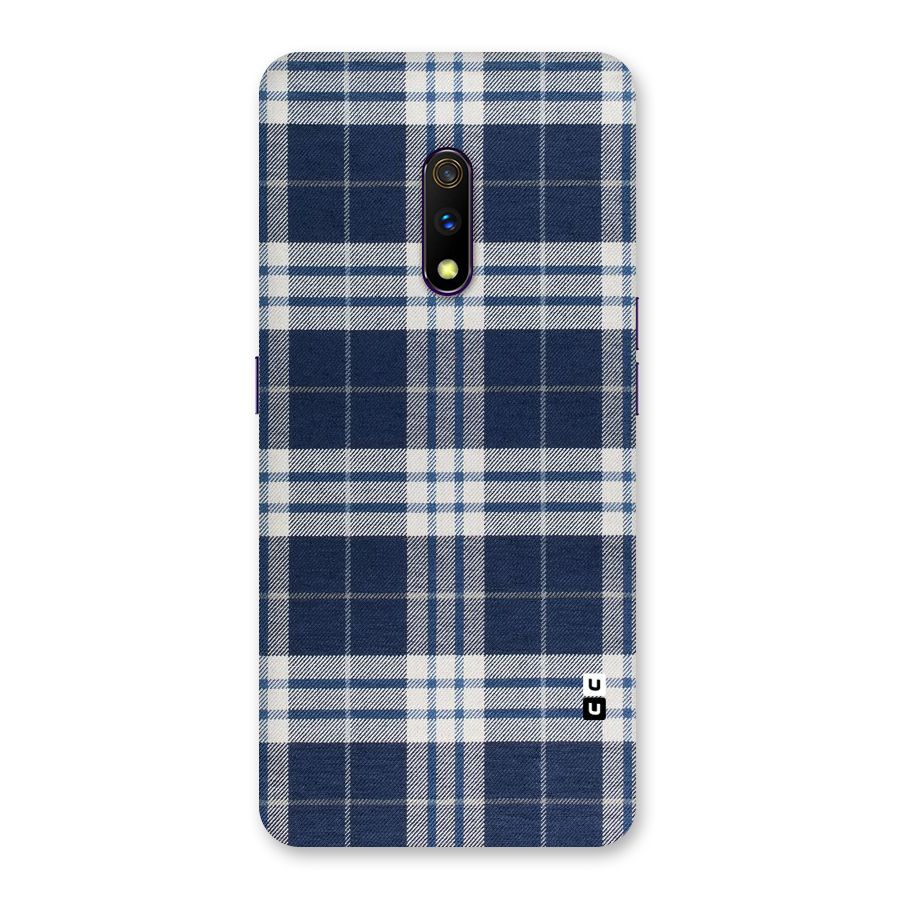 Blue White Check Back Case for Realme X