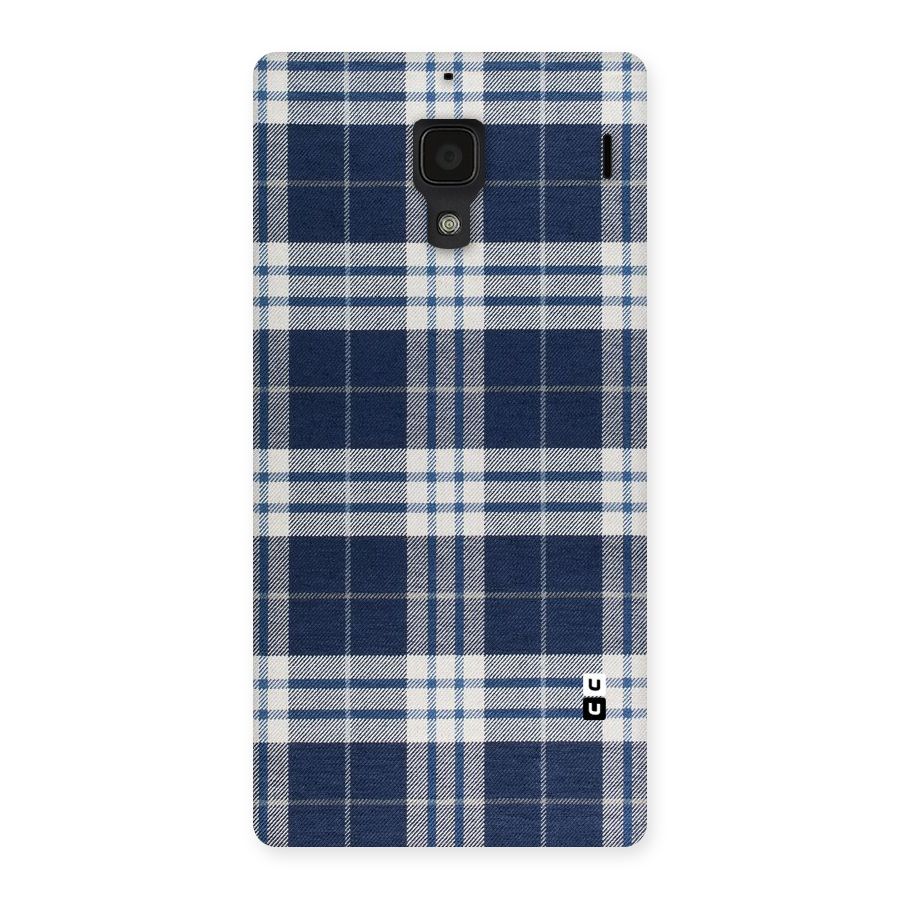 Blue White Check Back Case for Redmi 1S