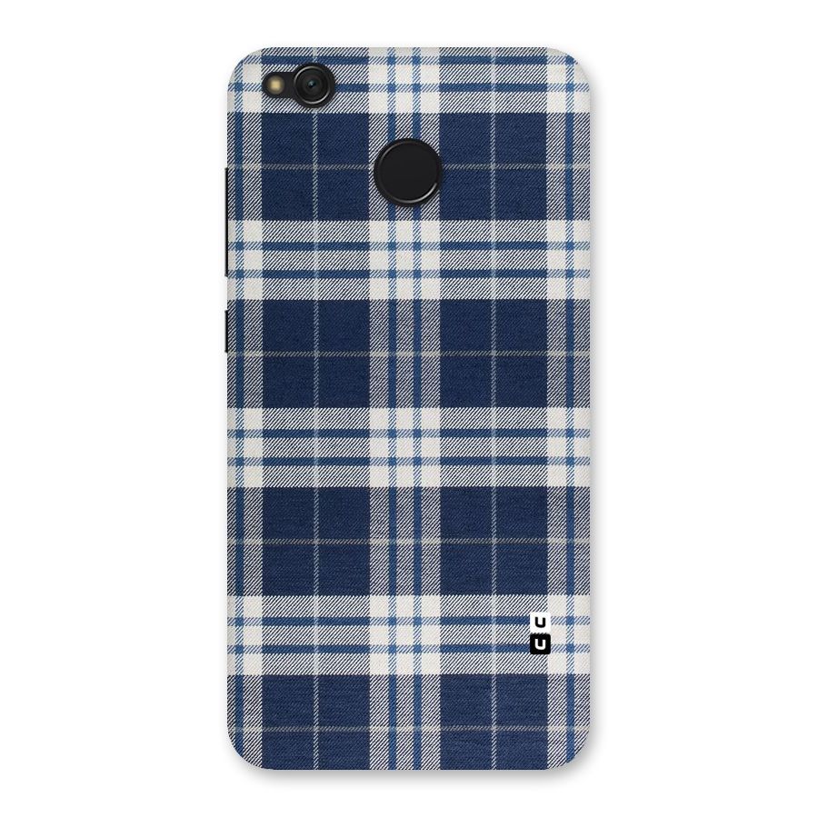 Blue White Check Back Case for Redmi 4