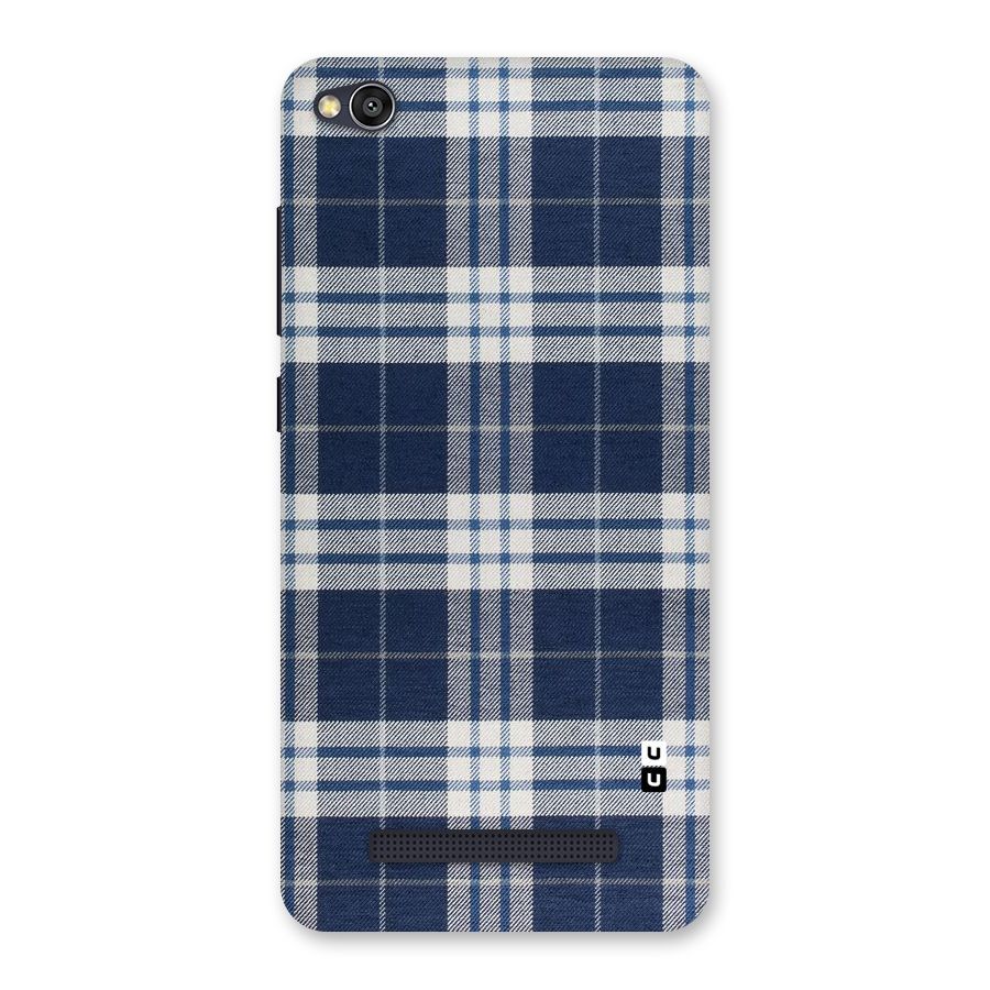 Blue White Check Back Case for Redmi 4A