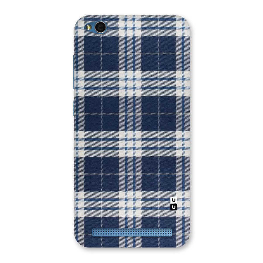 Blue White Check Back Case for Redmi 5A