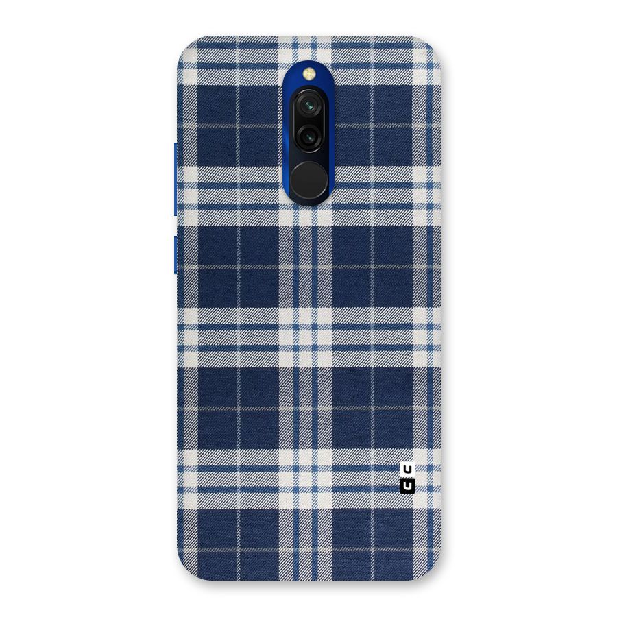 Blue White Check Back Case for Redmi 8