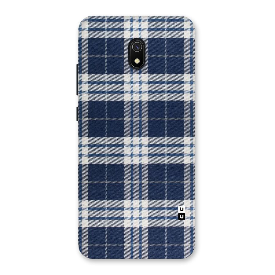 Blue White Check Back Case for Redmi 8A